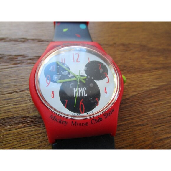 Vintage Disney Mickey Mouse Club Keebler Watch Unworn Vinyl Needs Battery - Picture 5 of 16